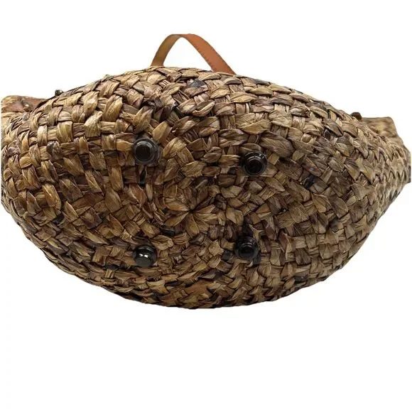 African Style Wicker Hand Bag Purse - With Animal Decor - Picture 9 of 9